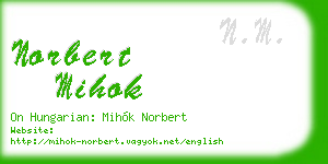 norbert mihok business card