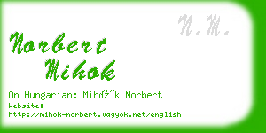 norbert mihok business card